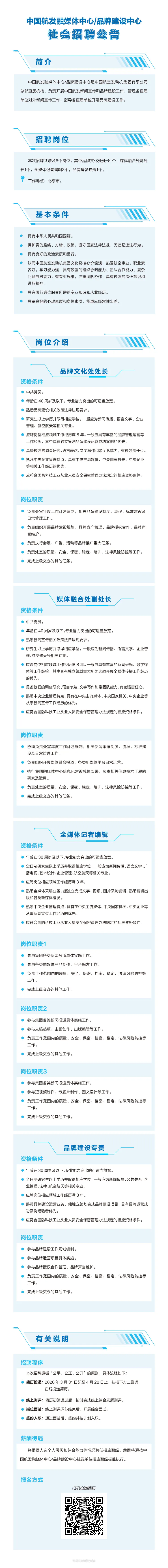 中国航发融媒体中心/品牌建设中心社会招聘公告